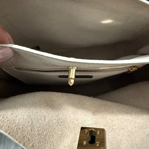 Rebecca Minkoff Ivory Darren Pebbled Leather Bucket Shoulder Bag - Picture 12 of 14